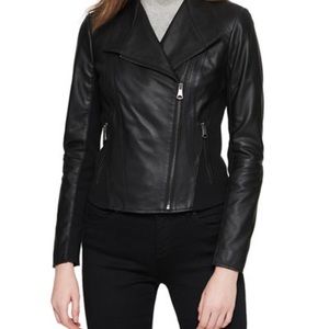 Women’s black leather jacket